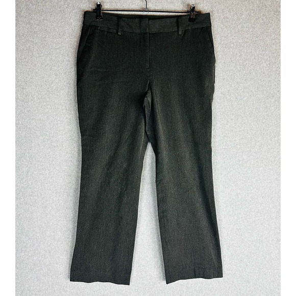 Talbots Womans 10P Petite Curvy Barely Boot Cut Dress Pants Grey Thick Stretch - Picture 2 of 7